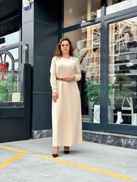 Şardonlu Modal Elbise