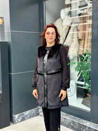 Siyah Kürk Yelekli Modal Üçlü Takım