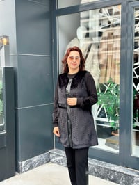 Siyah Kürk Yelekli Modal Üçlü Takım