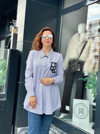 Taş Detaylı Gömlek LACİVERT