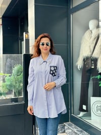 Taş Detaylı Gömlek LACİVERT