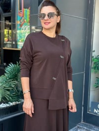 TAŞ DETAYLI KLOŞ ETEKLİ BORA TAKIM
