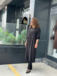 Tencel Kap El Nakışlı Siyah