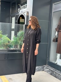 Tencel Kap El Nakışlı Siyah