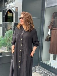 Tencel Kap El Nakışlı Siyah