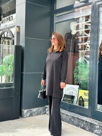 Tencel Modal Tunik & Pantolon Takım Siyah