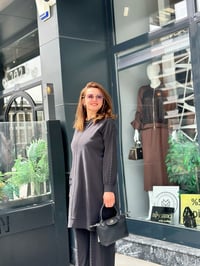 Tencel Modal Tunik & Pantolon Takım Siyah