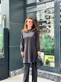 Tencel Modal Tunik & Pantolon Takım Siyah