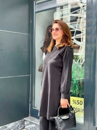 Tencel Modal Tunik & Pantolon Takım Siyah