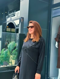 Tencel Qupra Örme Taş İşlemeli Takım Siyah