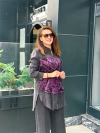 Tencel Qupra Takım Siyah - Mor