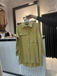 Tencel Taş detaylı Tunik & Pantolon Takım Amber Rengi