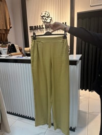 Tencel Taş detaylı Tunik & Pantolon Takım Amber Rengi