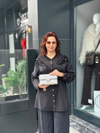 Uzun Askılı Portföy Çanta Gri