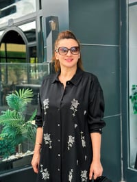 ZİNYA KETEN BONCUK İŞLEMELİ KETEN TAKIM