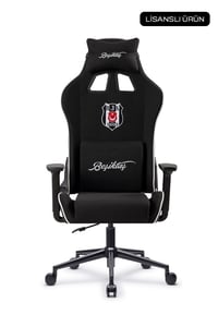 Fanchair x Beşiktaş Goal Siyah Kumaş Lisanslı Oyuncu Koltuğu