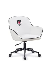 Fanchair x Beşiktaş Icon Beyaz Çalışma Koltuğu