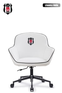 Fanchair x Beşiktaş Icon Beyaz Çalışma Koltuğu