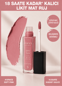A'Grace Soft Pink Matte Lipstick 6 ml
