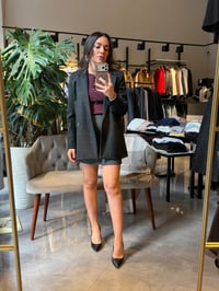 Ekoseli Blazer Ceket
