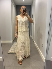 İthal Dantel Detaylı Güpür Yelek