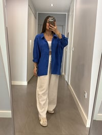 Oversize Dökümlü Gömlek