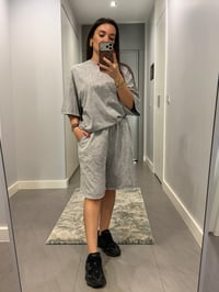 Yıkamalı Kumaş Şortlu Takım