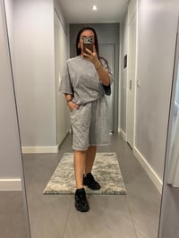 Yıkamalı Kumaş Şortlu Takım