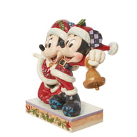 Disney Jingle Bell Mickey ve Minnie Mouse Noel Baba Figür Biblo