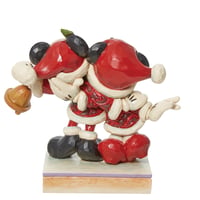 Disney Jingle Bell Mickey ve Minnie Mouse Noel Baba Figür Biblo