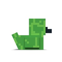 Tubbz Minecraft MINI Creeper Lisanslı Cosplay Ördek Collectible Figür