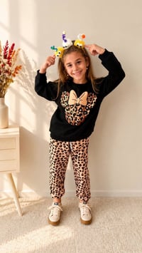 Minnie Leopar Baskılı Takım