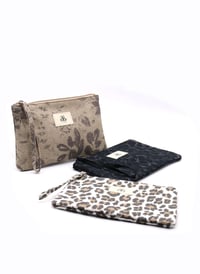 Clutch Çanta Beyaz Leopar