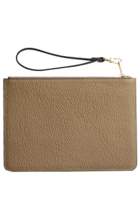 Deri Clutch Çanta El Saplı Vizon Togo