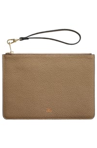 Deri Clutch Çanta El Saplı Vizon Togo
