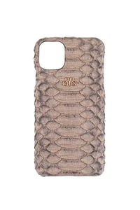 Deri iPhone Kılıf 11 Pro Gri Piton