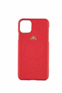 Deri iPhone Kılıf 11 Pro Kırmızı Saffiano