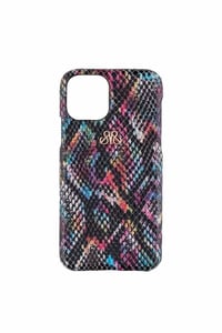 Deri iPhone Kılıf 11 Pro Renkli Yılan