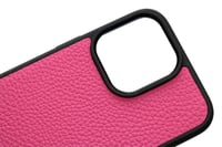 Deri iPhone Kılıf 12-12 Pro Fuşya Togo