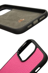 Deri iPhone Kılıf 12-12 Pro Fuşya Togo