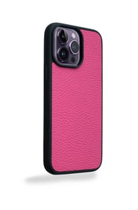 Deri iPhone Kılıf 12-12 Pro Fuşya Togo