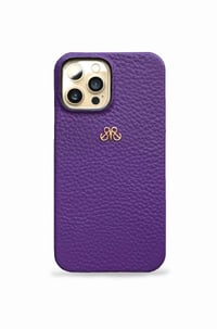 Deri iPhone Kılıf 12-12 Pro Mor Togo Full Deri