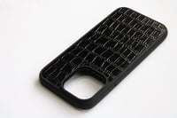 Deri iPhone Kılıf 12-12 Pro Siyah Croco
