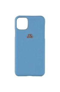 Deri iPhone Kılıf 12 Mini  Açık Mavi Saffiano
