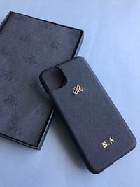 Deri iPhone Kılıf 12 Mini Siyah Saffiano