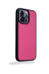Deri iPhone Kılıf 12 Pro Max Fuşya Togo
