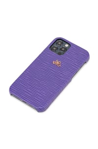 Deri iPhone Kılıf 12 Pro Max Mor Epi Full Deri
