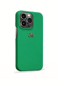 Deri iPhone Kılıf 12 Pro Max Yeşil Togo Full Deri