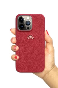 Deri iPhone Kılıf 13 Mini Kırmızı Togo