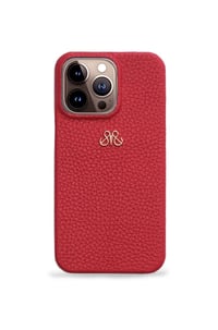 Deri iPhone Kılıf 13 Mini Kırmızı Togo